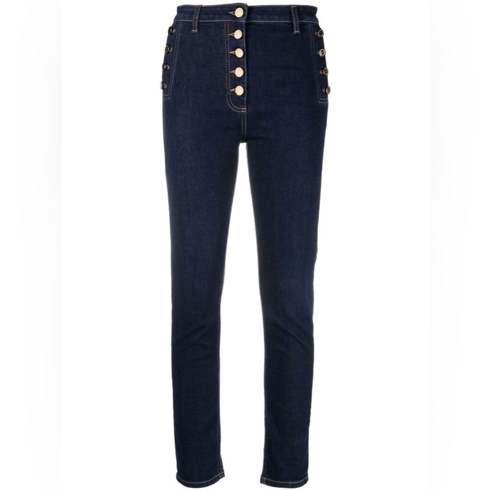 Elisabetta Franchi high waist skinny jeans, Sz 29